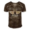 Motorcycle Grandpa Motorcyclist Biker 498 Shirt Men's Short Sleeve V-neck 3D Print Retro Tshirt Brown