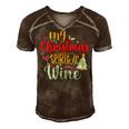 My Christmas Spirit Is Wine Funny 555 Shirt Men's Short Sleeve V-neck 3D Print Retro Tshirt Brown