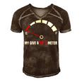 My Give A Shit Meter Is Empty Sarcastic Autocollant 394 Trending Shirt Men's Short Sleeve V-neck 3D Print Retro Tshirt Brown