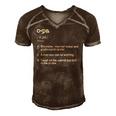 Opa Definition Fathers Day Present Gift Men's Short Sleeve V-neck 3D Print Retro Tshirt Brown