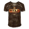 Pitaji Like Dad Only Cooler Tee- For A Hindi Father Men's Short Sleeve V-neck 3D Print Retro Tshirt Brown