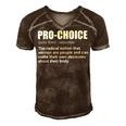Pro Choice Definition Feminist Womens Rights My Choice Men's Short Sleeve V-neck 3D Print Retro Tshirt Brown