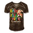 Proud Dad Of A 2022 Pre-K Graduate Unicorn Grad Senior Men's Short Sleeve V-neck 3D Print Retro Tshirt Brown