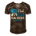 Real Estate Agent Men Dad Funny Realtor Gift Raglan Baseball Men's Short Sleeve V-neck 3D Print Retro Tshirt Brown