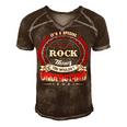 Rock Shirt Family Crest Rock T Shirt Rock Clothing Rock Tshirt Rock Tshirt Gifts For The Rock Men's Short Sleeve V-neck 3D Print Retro Tshirt Brown