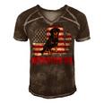 Rottweiler Dad American Flag 4Th Of July Dog Lovers Men's Short Sleeve V-neck 3D Print Retro Tshirt Brown
