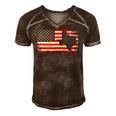 Texas 4Th Of July American Flag Usa Patriotic Men Women Men's Short Sleeve V-neck 3D Print Retro Tshirt Brown
