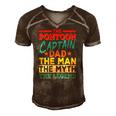 The Pontoon Captain Dad The Man Myth Happy Fathers Day Men's Short Sleeve V-neck 3D Print Retro Tshirt Brown The Pontoon Captain Dad The Man Myth Happy Fathers Day Men's Short Sleeve V-neck 3D Print Retro Tshirt Brown