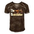 The Scotch Father Funny Whiskey Lover Gifts From Her Classic Men's Short Sleeve V-neck 3D Print Retro Tshirt Brown