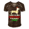 This Is My Christmas Pajama 875 Shirt Men's Short Sleeve V-neck 3D Print Retro Tshirt Brown