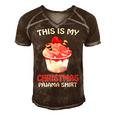 This Is My Christmas Pajama 878 Shirt Men's Short Sleeve V-neck 3D Print Retro Tshirt Brown