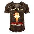 This Is My Christmas Pajama 879 Shirt Men's Short Sleeve V-neck 3D Print Retro Tshirt Brown