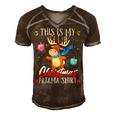 This Is My Christmas Pajama Jewish 545 Shirt Men's Short Sleeve V-neck 3D Print Retro Tshirt Brown