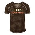 To Do List Your Mom Dad Men's Short Sleeve V-neck 3D Print Retro Tshirt Brown