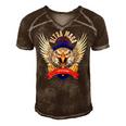 Ultra Maga Eagle Proud Ultra Maga Men's Short Sleeve V-neck 3D Print Retro Tshirt Brown