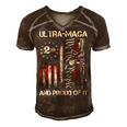 Ultra Maga We The People Proud Republican Usa Flag V2 Men's Short Sleeve V-neck 3D Print Retro Tshirt Brown