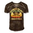 Veteran Veterans Day Are Not Suckers Or Losersmy Dd214 Dessert Storm 137 Navy Soldier Army Military Men's Short Sleeve V-neck 3D Print Retro Tshirt Brown