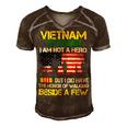 Veteran Veterans Day Vietnam Veteran I Am Not A Hero But I Did Have The Honor 65 Navy Soldier Army Military Men's Short Sleeve V-neck 3D Print Retro Tshirt Brown
