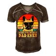 Vintage Best Frenchie Dad Ever Fathers Day 90 Shirt Men's Short Sleeve V-neck 3D Print Retro Tshirt Brown