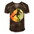 Vintage Retro Rock Climber 177 Shirt Men's Short Sleeve V-neck 3D Print Retro Tshirt Brown