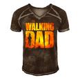 Walking Dad Fathers Day Best Grandfather Men Fun Gift Men's Short Sleeve V-neck 3D Print Retro Tshirt Brown
