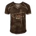 Womens Im A Daddys Girl - Christian Gifts - Funny Faith Based V-Neck Men's Short Sleeve V-neck 3D Print Retro Tshirt Brown