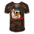 You Free Tonight Bald Eagle American Flag Happy 4Th Of July V2 Men's Short Sleeve V-neck 3D Print Retro Tshirt Brown