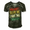 2021 - You Cant Scare Me I Have Two Daughters Funny Dad Joke Gift Essential Men's Short Sleeve V-neck 3D Print Retro Tshirt Forest