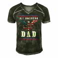 4Th Of July American Flag Dad Men's Short Sleeve V-neck 3D Print Retro Tshirt Forest