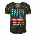 4Th Of July S For Men Faith Family Friends Freedom Men's Short Sleeve V-neck 3D Print Retro Tshirt Forest