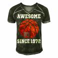 50Th Birthday Basketball Player 50 Years Old Vintage Retro Men's Short Sleeve V-neck 3D Print Retro Tshirt Forest