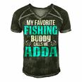 Adda Grandpa Fishing Gift My Favorite Fishing Buddy Calls Me Adda Men's Short Sleeve V-neck 3D Print Retro Tshirt Forest