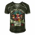 And I Think To Myself What A Wonderful Weld Welding Welder Men's Short Sleeve V-neck 3D Print Retro Tshirt Forest