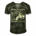 Awesome Dads Have Beards Tattoos And Ride Motorcycles V2 Men's Short Sleeve V-neck 3D Print Retro Tshirt Forest