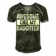Awesome Like My Daughter Fathers Day V2 Men's Short Sleeve V-neck 3D Print Retro Tshirt Forest