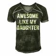 Awesome Like My Daughter For Dad And Fathers Day Men's Short Sleeve V-neck 3D Print Retro Tshirt Forest