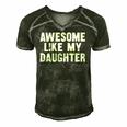 Awesome Like My Daughter Funny Dad Joke Gift Fathers Day Men's Short Sleeve V-neck 3D Print Retro Tshirt Forest