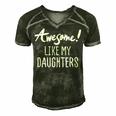 Awesome Like My Daughters Fathers Day Dad Joke Men's Short Sleeve V-neck 3D Print Retro Tshirt Forest