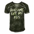 Awesome Like My Kids Mom Dad Gift Funny Men's Short Sleeve V-neck 3D Print Retro Tshirt Forest