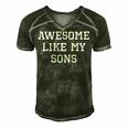 Awesome Like My Sons Mom Dad Cool Funny Men's Short Sleeve V-neck 3D Print Retro Tshirt Forest