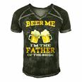 Beer Me Im The Father Of The Bride Fathers Day Gift Men's Short Sleeve V-neck 3D Print Retro Tshirt Forest