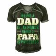 Being A Dadis An Honor Being A Papa Papa T-Shirt Fathers Day Gift Men's Short Sleeve V-neck 3D Print Retro Tshirt Forest