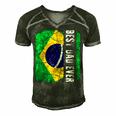 Best Brazilian Dad Ever Brazil Daddy Fathers Day Men's Short Sleeve V-neck 3D Print Retro Tshirt Forest