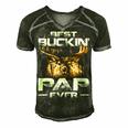 Best Buckin Pap Ever Deer Hunting Bucking Father Men's Short Sleeve V-neck 3D Print Retro Tshirt Forest