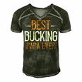 Best Bucking Papa Ever Papa T-Shirt Fathers Day Gift Men's Short Sleeve V-neck 3D Print Retro Tshirt Forest