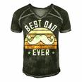 Best Dad Ever Fathers Day Gift Men's Short Sleeve V-neck 3D Print Retro Tshirt Forest