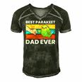 Best Parakeet Dad Ever Vintage Retro Men's Short Sleeve V-neck 3D Print Retro Tshirt Forest