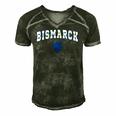 Bismarck High School Lions C2 College Sports Men's Short Sleeve V-neck 3D Print Retro Tshirt Forest