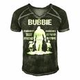 Bubbie Grandpa Gift Bubbie Best Friend Best Partner In Crime Men's Short Sleeve V-neck 3D Print Retro Tshirt Forest