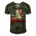 Bull Terrier Dad American Flag 4Th Of July Dog Lovers Men's Short Sleeve V-neck 3D Print Retro Tshirt Forest